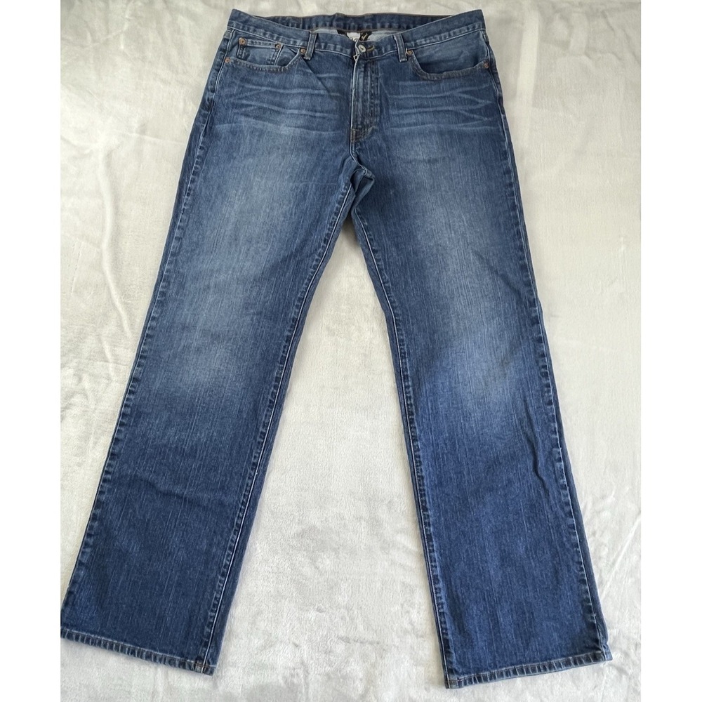 Lucky Brand Jean Men 36 Chardon Wash Vintage Straight Regular Whiskering Preppy